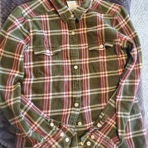 Patagonia Olive Green Flannel Shirt Women’s 10